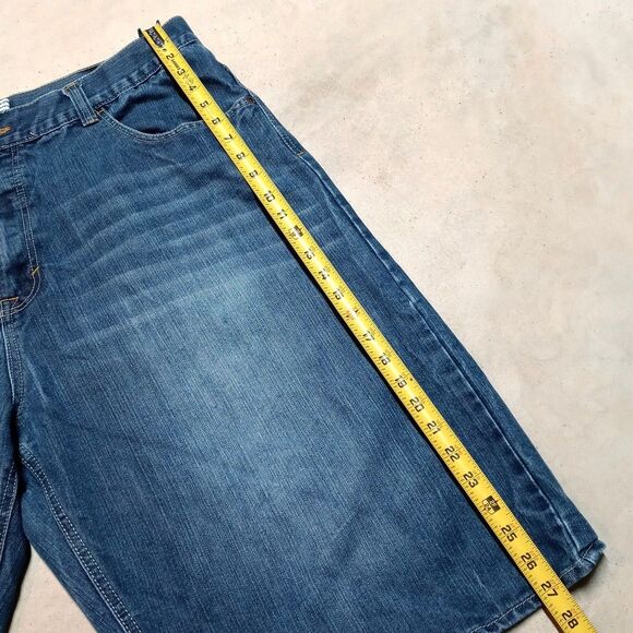 Avirex Denim Shorts Fits 42 Wide Leg Baggy Y2K Skater Long Inseam - Picture 5 of 6